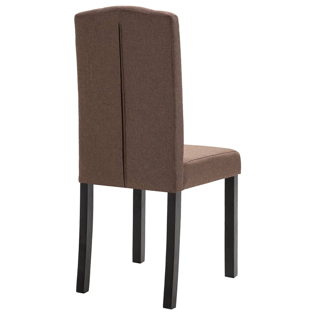 Dining Chairs Set of 4 - Comfortable Brown Fabric Kitchen Chairs for Dining Room, Living Room, Bedroom, Restaurant - Perfect for Home & Commercial Use
