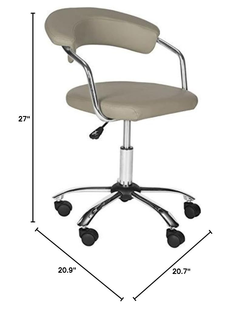 SAFAVIEH Home Collection Pier Cream Desk Chair - Ergonomic Office Chair for Home & Office, Comfortable Study Chair for Desk, Perfect for Work, Gaming & Study Spaces