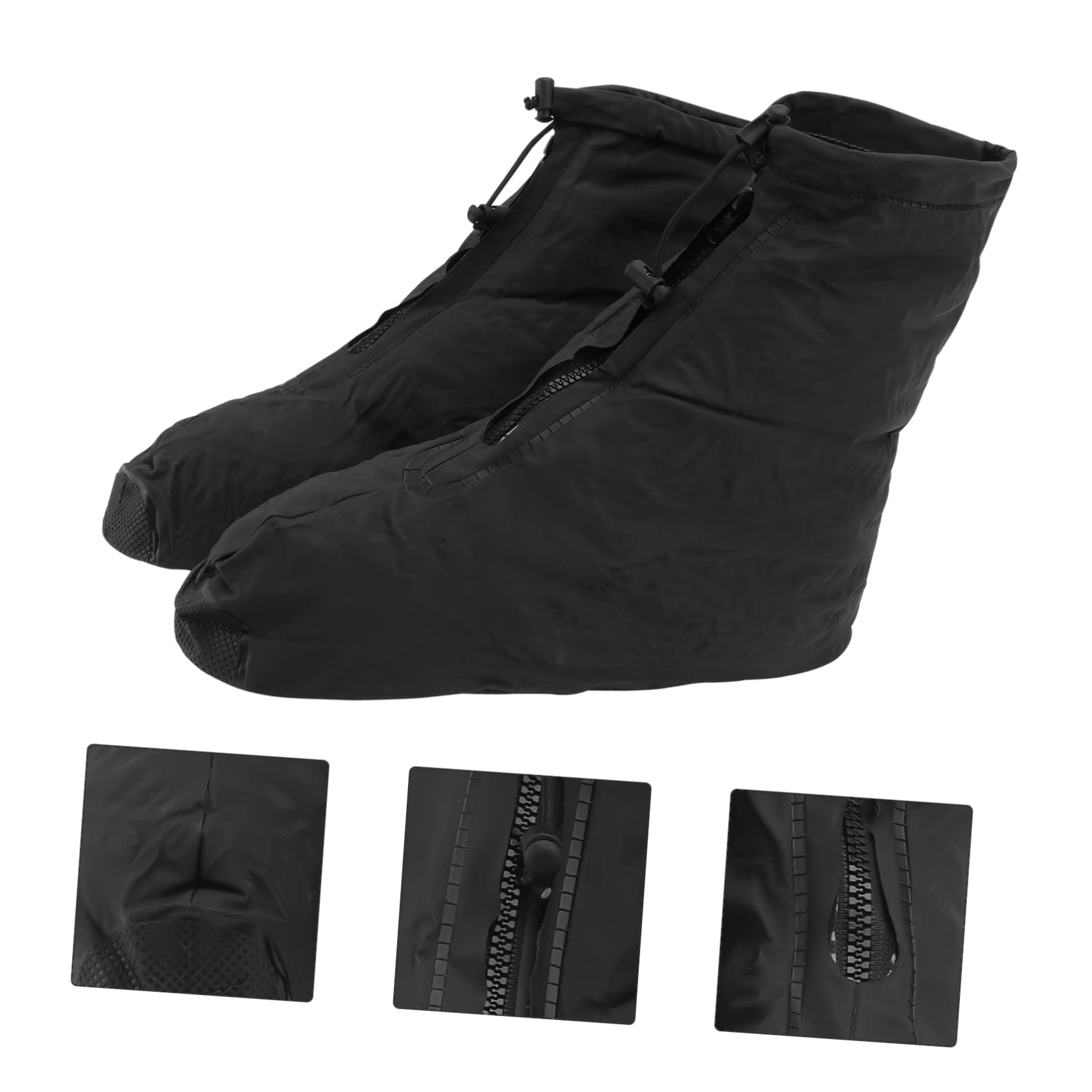 Happyyami Waterproof Shoe Gaiters - Non-Slip, Sand-Proof Shoe Covers for Hiking, Running & Outdoor Activities (Black) - Perfect for Rain, Snow & Beach Adventures