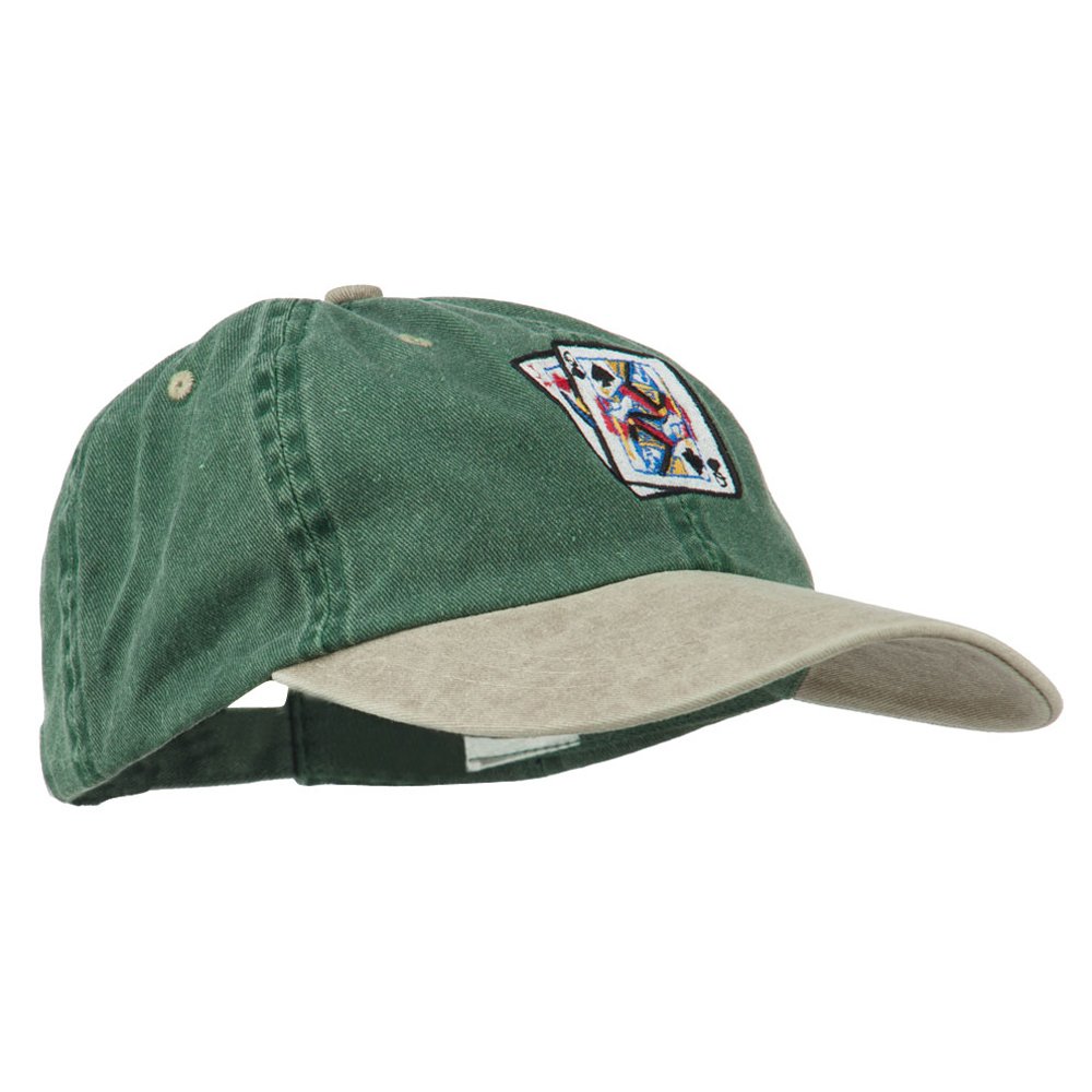 Premium Embroidered Pinochle Gaming Cap - Vintage Washed Cotton Hat for Card Players - Perfect for Poker Nights & Casino Parties