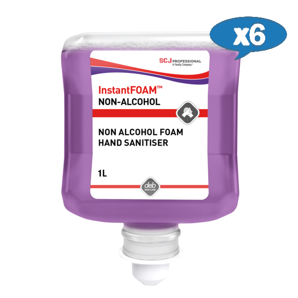 SC Johnson Deb InstantFoam Alcohol-Free Foam Hand Sanitizer - Gentle Skin Cleansing for Home, Office & Travel Use