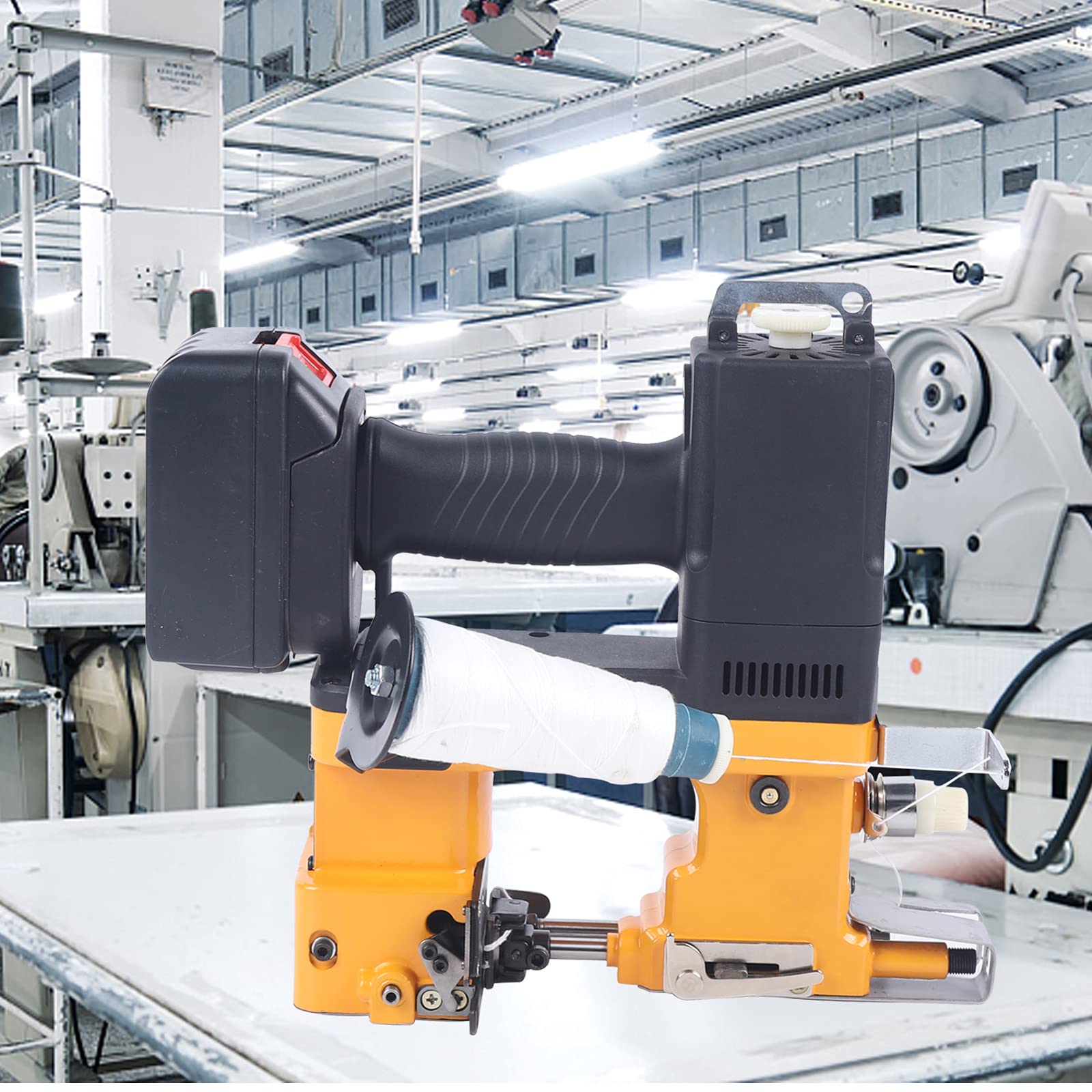 **Industrial Portable Electric Bag Closer Sewing Machine – Handheld Bag Sealer with Charger & Thread – Ideal for Sack Sealing, Packaging, and DIY Projects**    *(Use Cases: Perfect for farms, warehouses, food packaging, and home sewing projects.)*