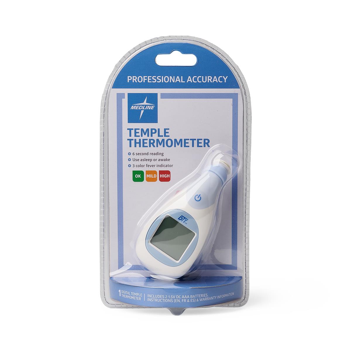 Fast & Accurate Digital Temple Thermometer for Adults & Kids - Instant Read Forehead Thermometer for Fever, Home, Travel & Medical Use