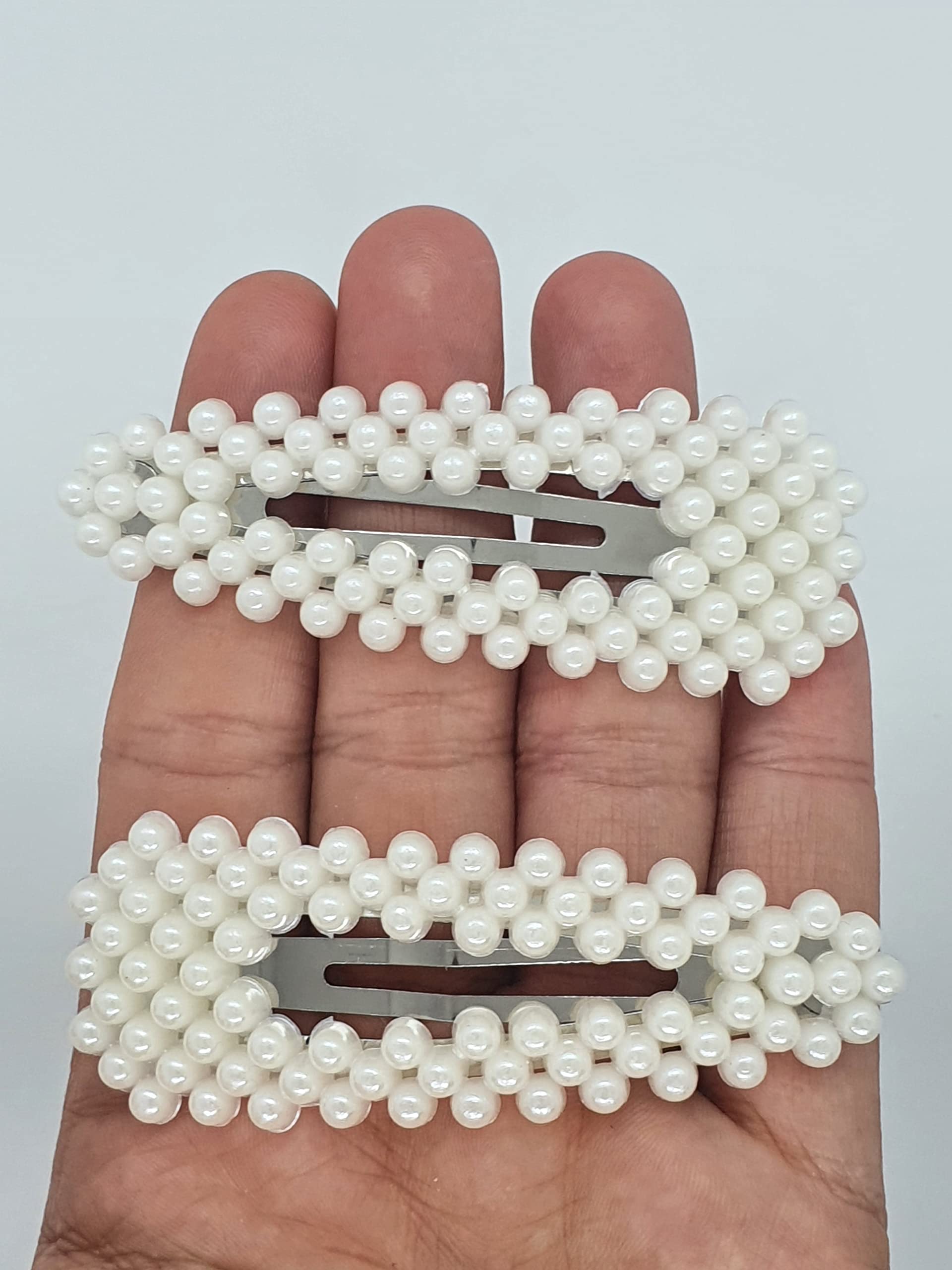 2 Pcs Pearl Hair Clips for Women & Girls - Elegant Hair Barrettes & Hairpins Headwear Accessories (Z2PEADIY) | Perfect for Weddings, Parties & Everyday Style