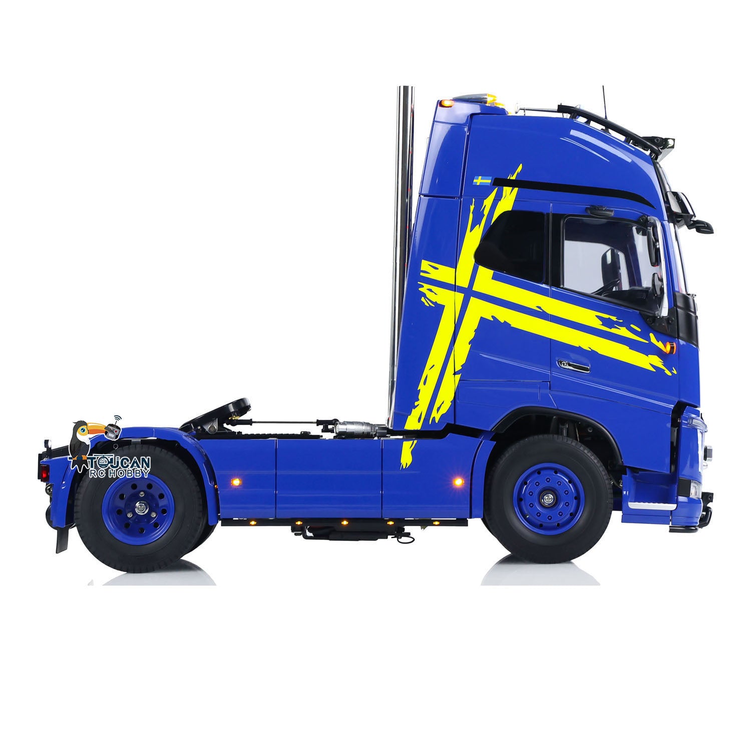 TAMIYA 1/14 Scale RC Tractor Truck - 4X2 Remote Control Construction Vehicle with 3-Speed Transmission, Smoking Unit & ST8 Radio (RTR 56375 FH16 XL750) - Perfect for RC Hobbyists, Construction Simulation & Off-Road Play