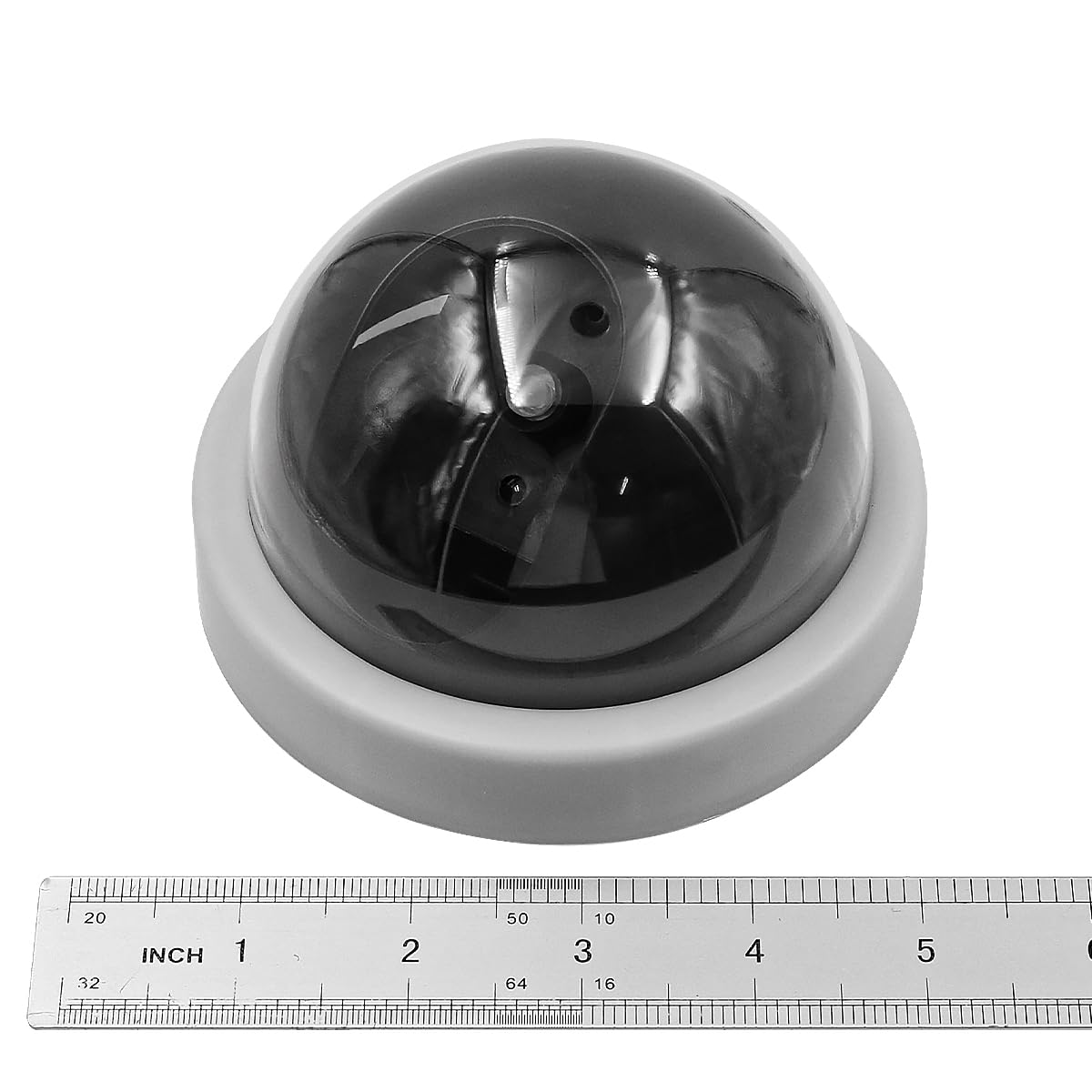 4 Pack Fake Security Camera with Blinking LED Light - Dummy Surveillance Cameras for Indoor & Outdoor Use - Home, Office, Warehouse Security Deterrent (White) - Perfect for Deterring Burglars & Protecting Property