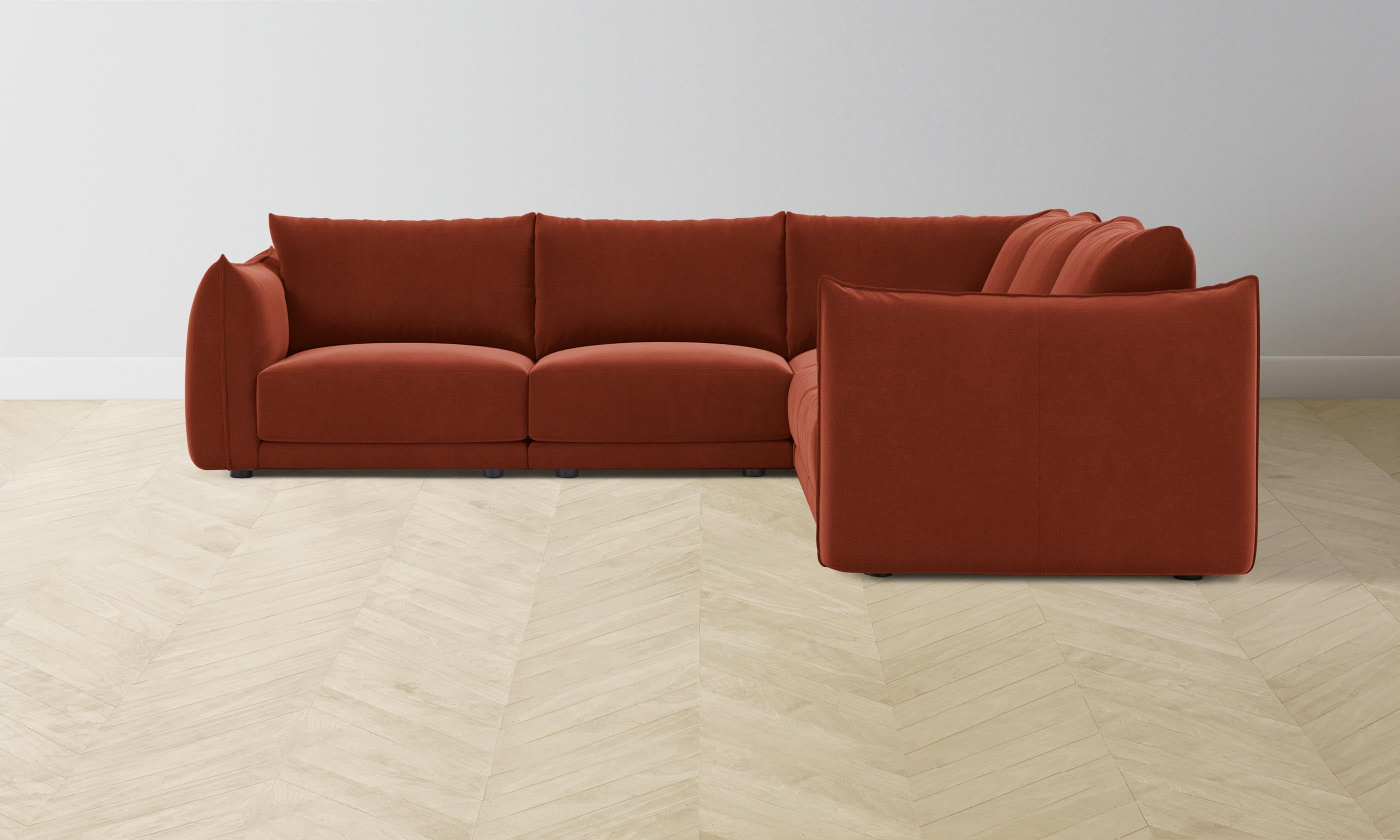 The Jones Modular Sectional Sofa - Premium Mohair Spice Fabric - Perfect for Living Room, Lounge & Family Room Comfort