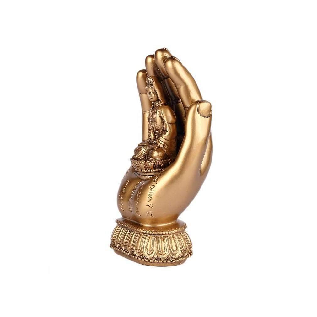 Hand of Buddha Guanyin Goddess Statue - Exquisite Asian Home Decor for Meditation, Yoga & Spiritual Altar | Feng Shui Blessing Gift