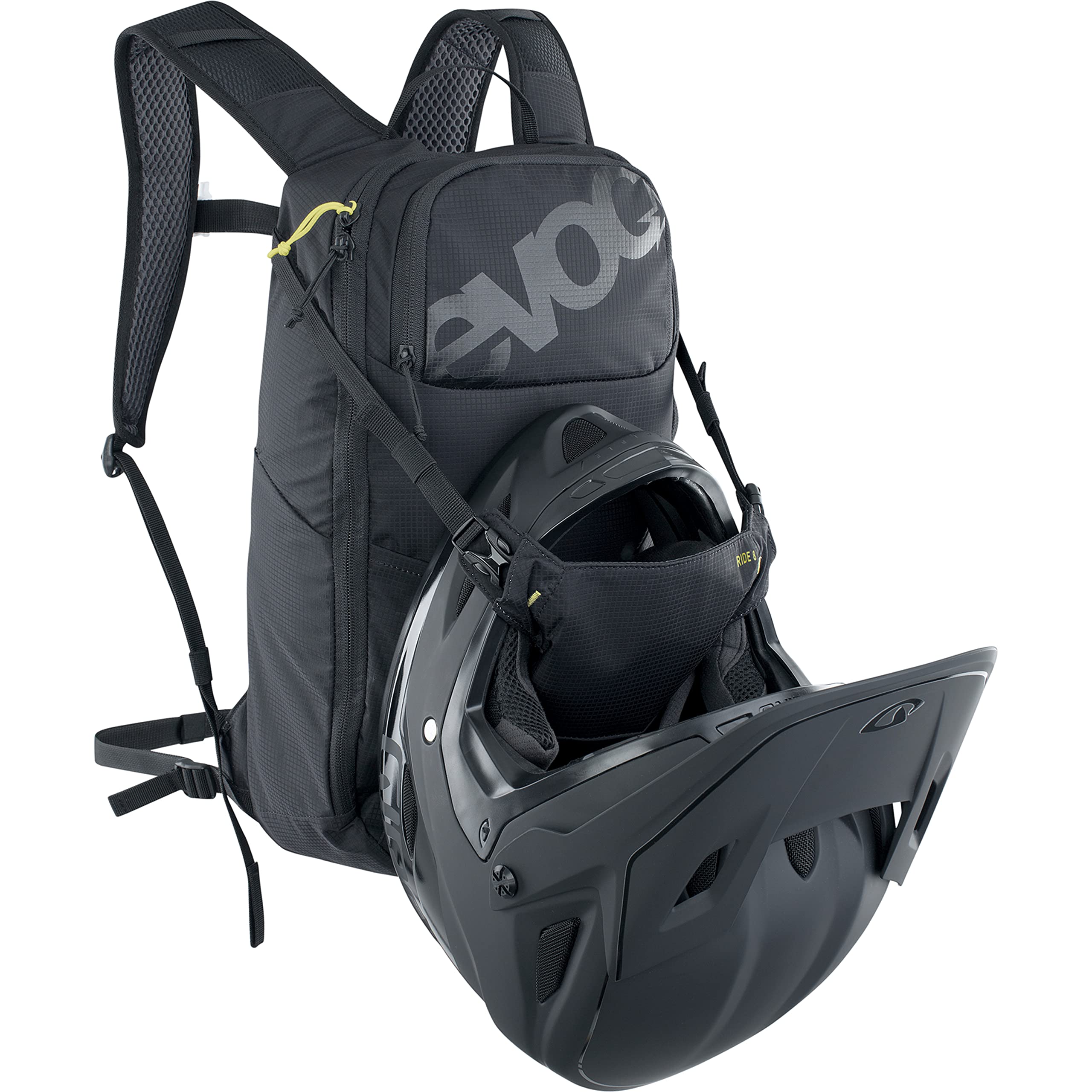 Evoc Ride 8+ Pocket 2L Black Mountain Bike Backpack - Unisex Hydration Pack for Cycling, Hiking & Outdoor Adventures - Durable & Lightweight MTB Gear for Adults