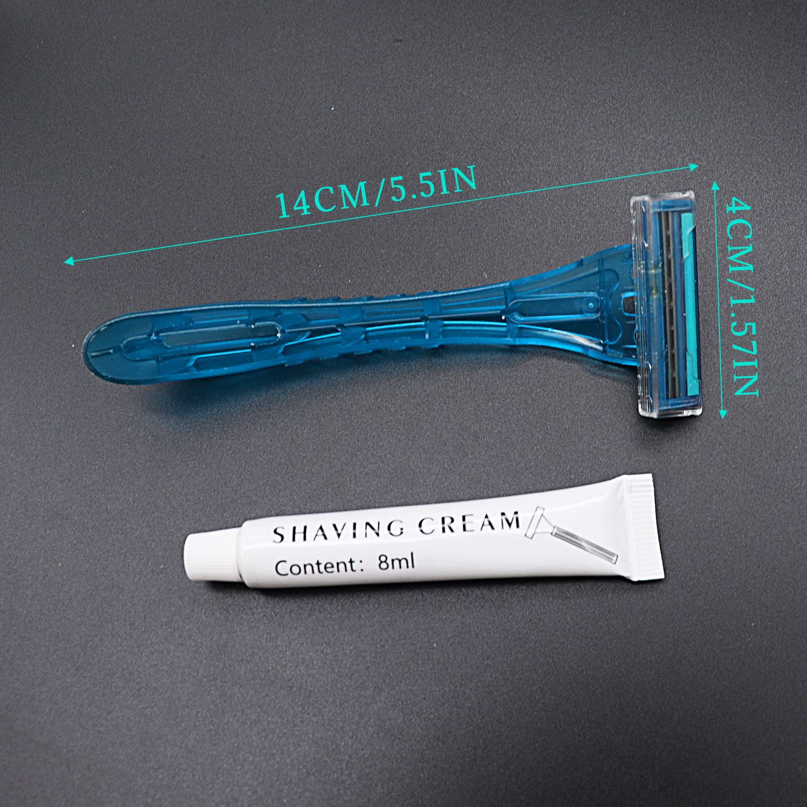 100 Pack Kheoxusa Disposable Razors for Women & Men - Bulk Individually Wrapped Multipurpose Shaving Razors with Big-Blue Design | Perfect for Travel, Gym, Home Use and On-The-Go Grooming