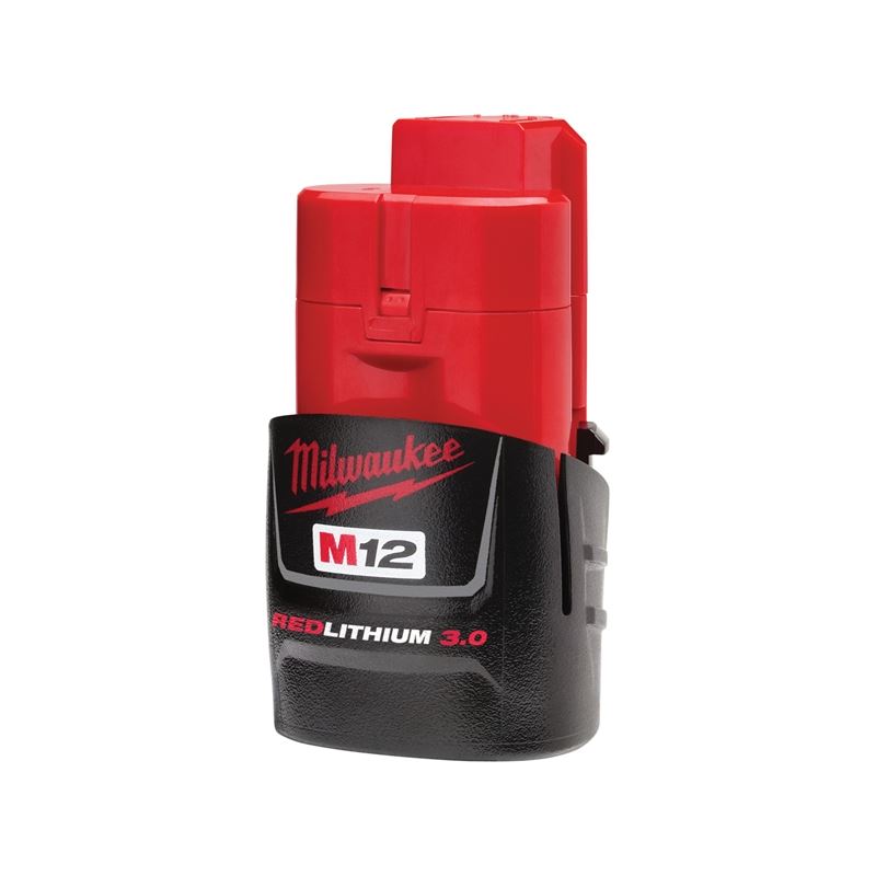 M12 REDLITHIUM 3.0Ah Compact Battery Pack - 48-11-2430 | High Performance Lithium-Ion Battery for Milwaukee Power Tools | Perfect for Drills, Saws & Jobsite Applications