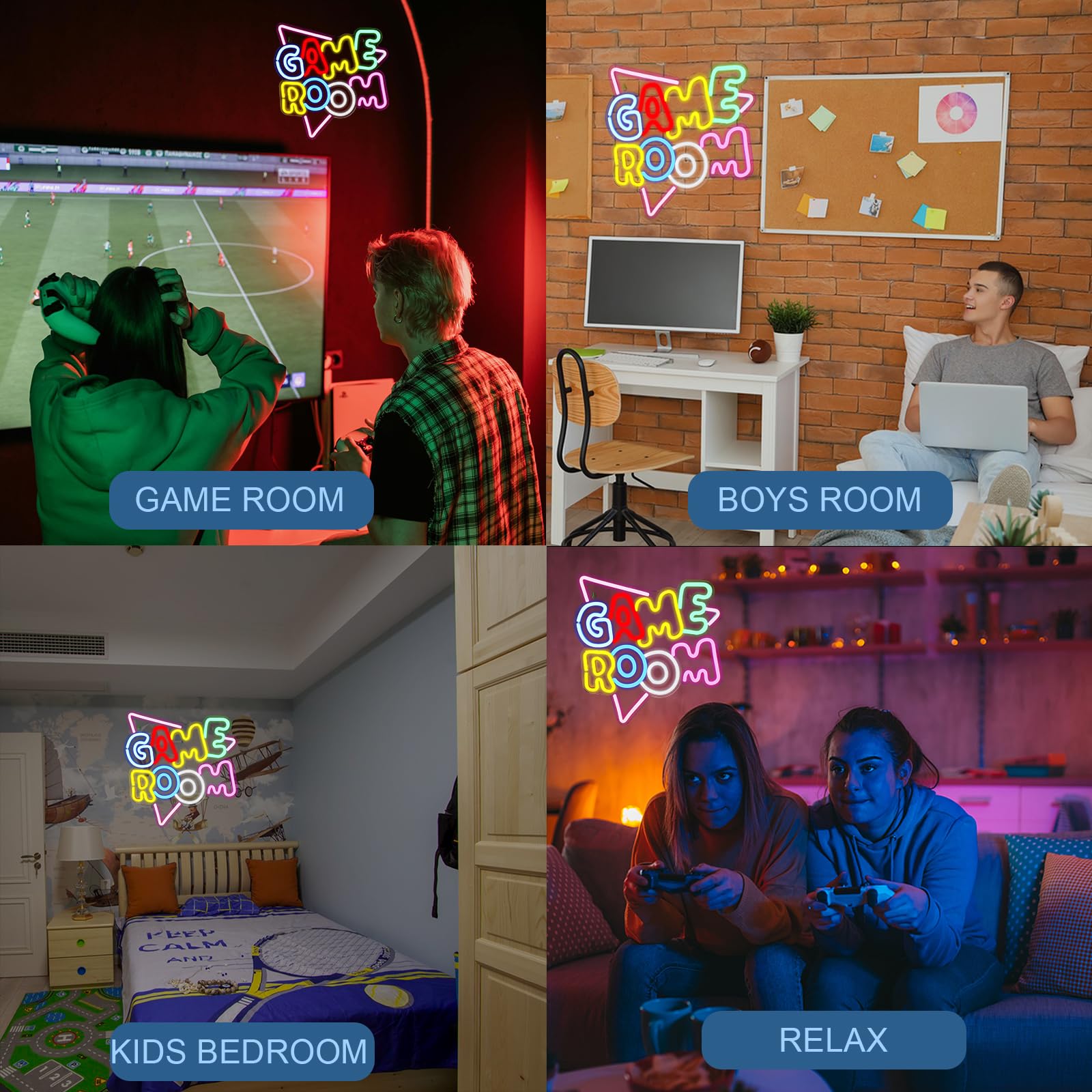 Gamer Neon Signs 13.2x14