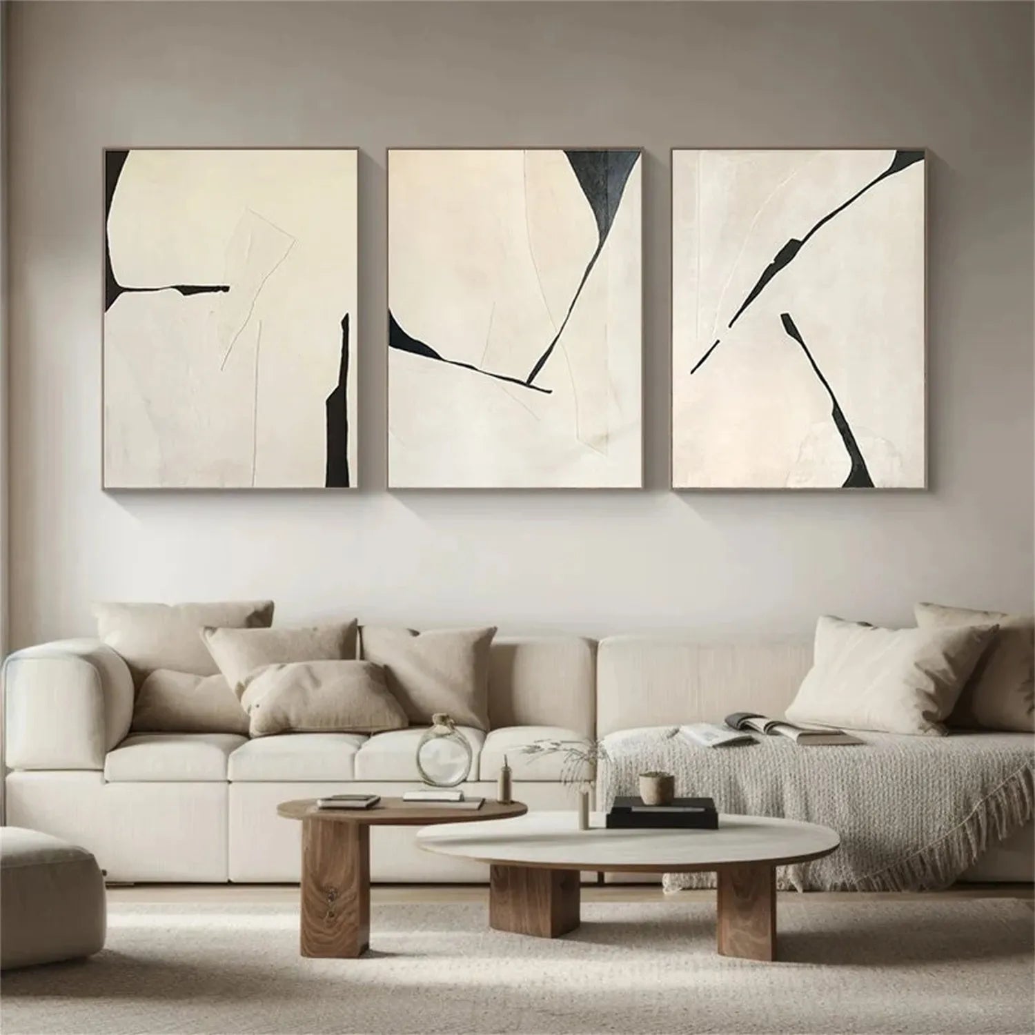 Abstract Painting Set of 3 - Modern Wall Art Canvas Prints for Living Room, Bedroom & Office Decor #AB211 | Perfect for Home & Office Interior Design