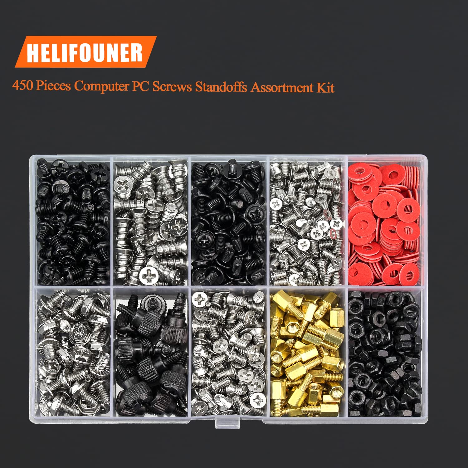450-Piece Computer Standoffs & Screws Assorted Kit - Compatible with 2.5