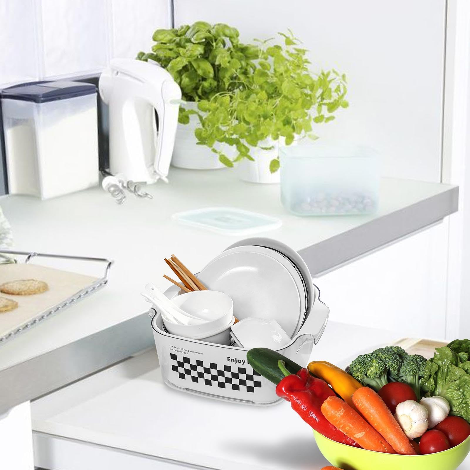 Salad Spinner Replacement - Vegetable Washing Basket & Fruit Strainer Bowl - Multipurpose Kitchen Tool for Washing, Draining, and Straining Fruits & Vegetables (Medium Square) - Perfect for Meal Prep, Healthy Eating, and Salad Making