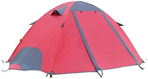 BYCDD Lightweight Pop-Up Camping Tent with Mesh Windows - Instant Setup for Hiking, Mountaineering & Outdoor Adventures - Perfect for Family Camping, Backpacking & Emergency Survival (Pink)