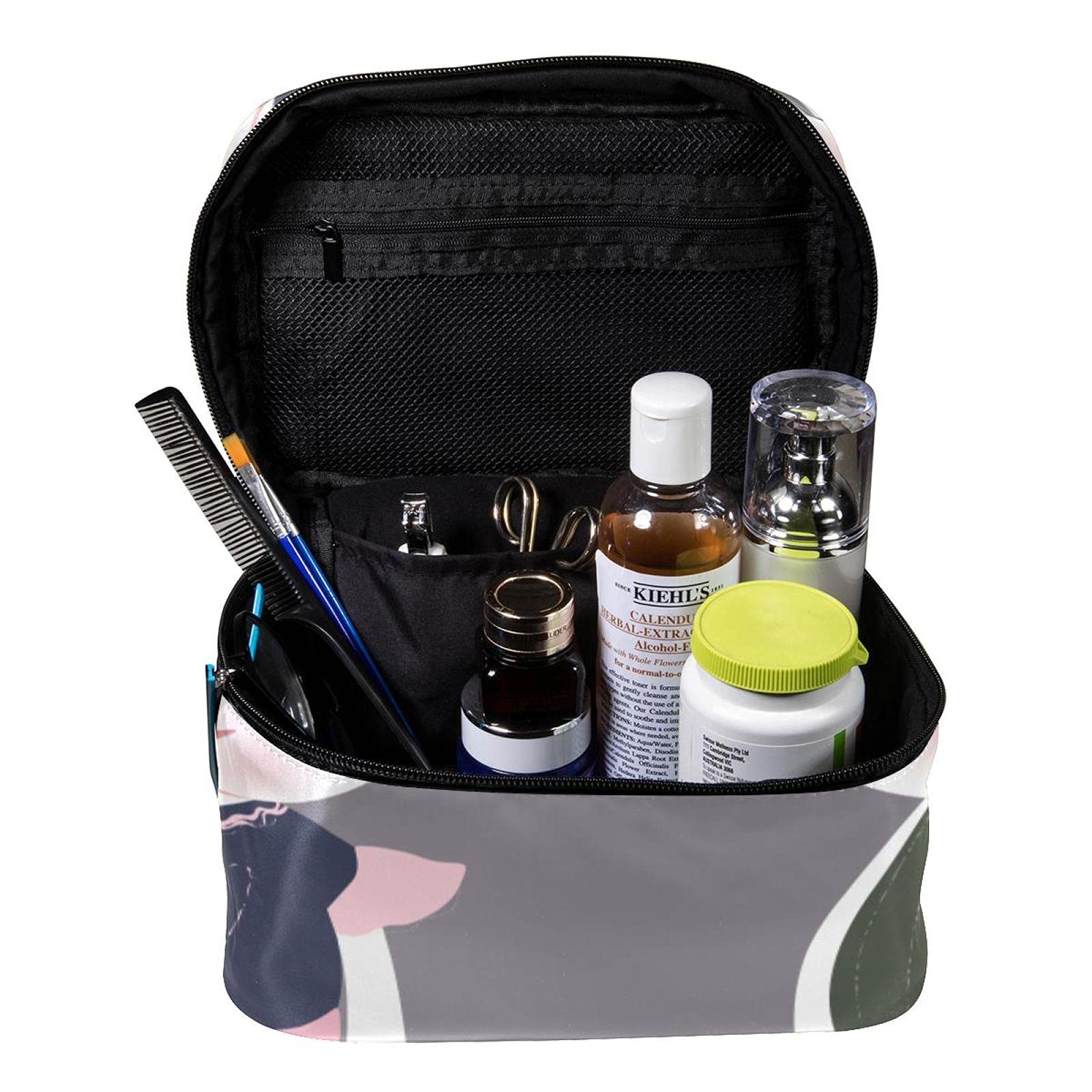 Ballet Rabbit Gentle Bunny Travel Makeup Bag - Large Cosmetic Organizer with Zipper for Women & Girls | Perfect for Travel, Gym, and Daily Essentials Storage