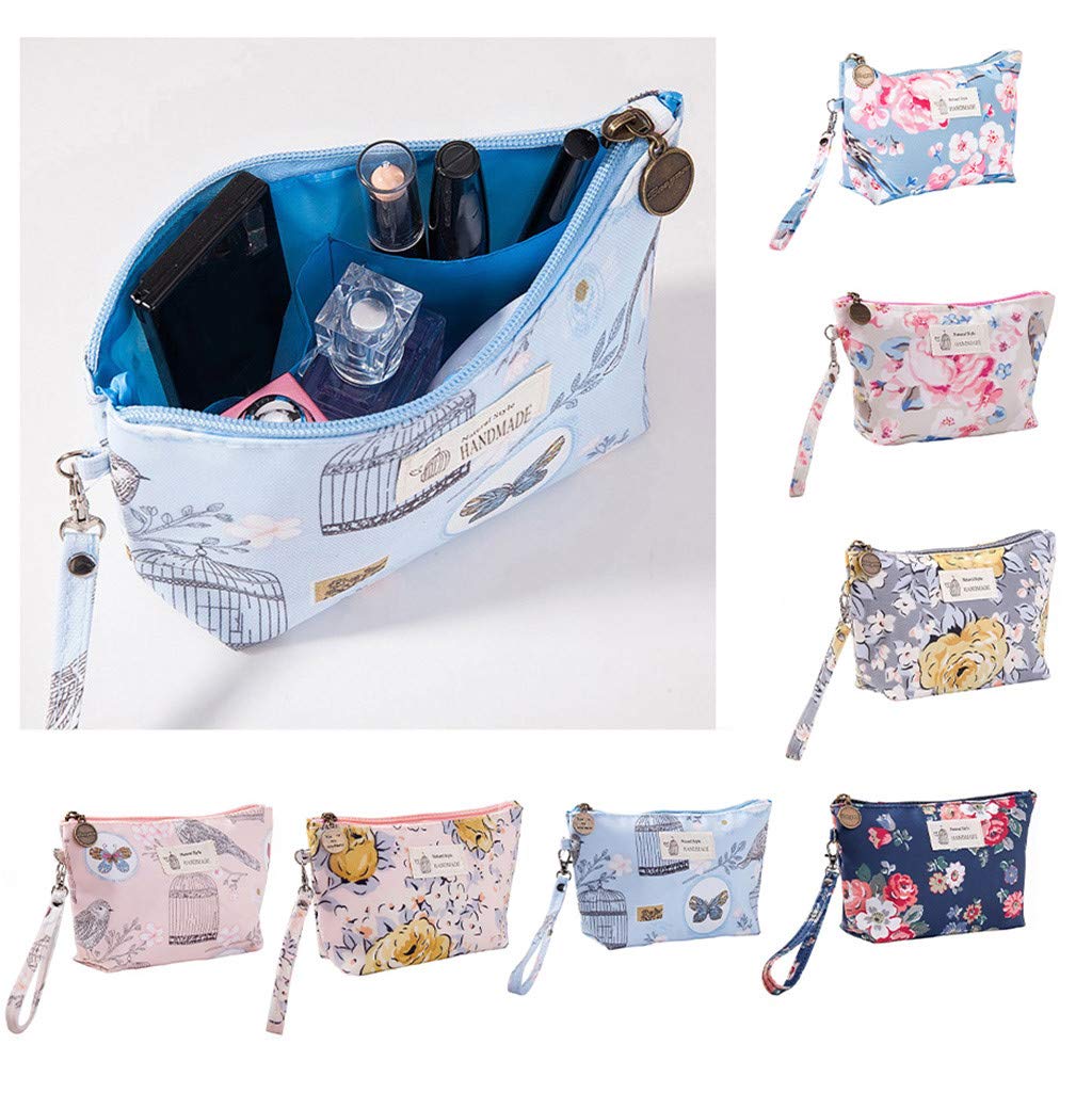 Waterproof Cosmetic Bag for Women - Cute Printed Travel Makeup Organizer with Washable Storage Case | Perfect for Travel, Gym, and Daily Use