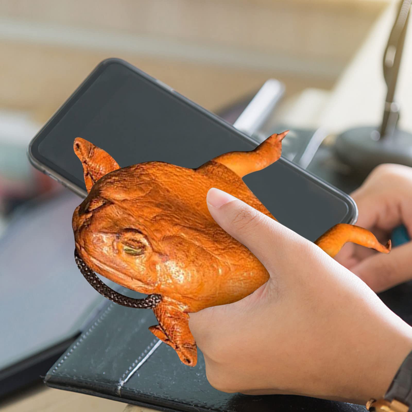 Funny Sugar Cane Toad Full-Body Purse - Frog Coin Wallet & Home Decor - Unique Gift for Animal Lovers - Perfect for Halloween, Cosplay & Novelty Storage (One Size)