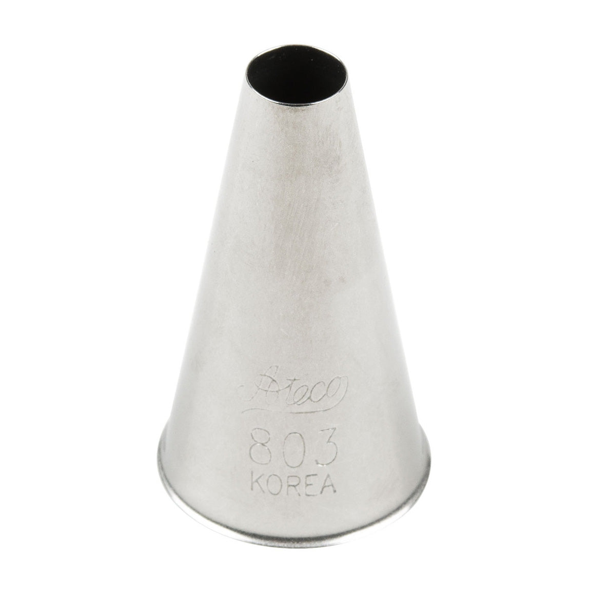 Ateco 803 #3 Plain Pastry Tip for Cake Decorating, Cupcakes, Cookies & Desserts | Professional Baking & Icing Tool