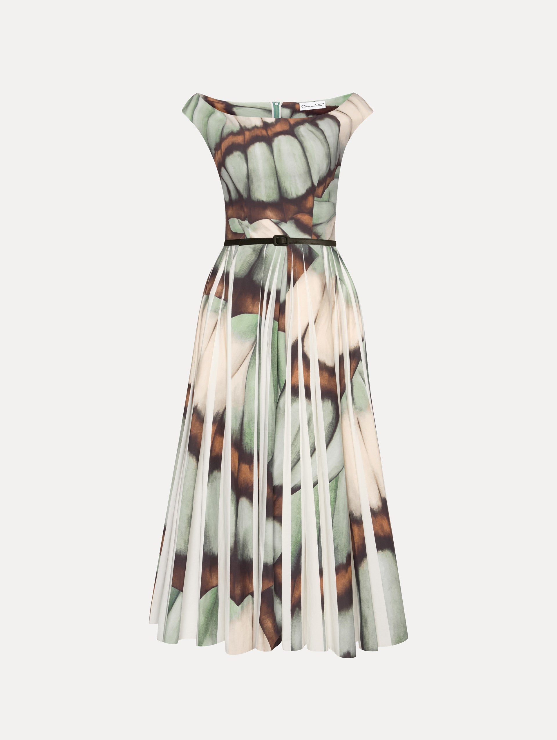 Stylish Abstract Butterfly Print Cotton Poplin Dress for Women - Perfect for Summer Outings, Beach Vacations & Casual Wear