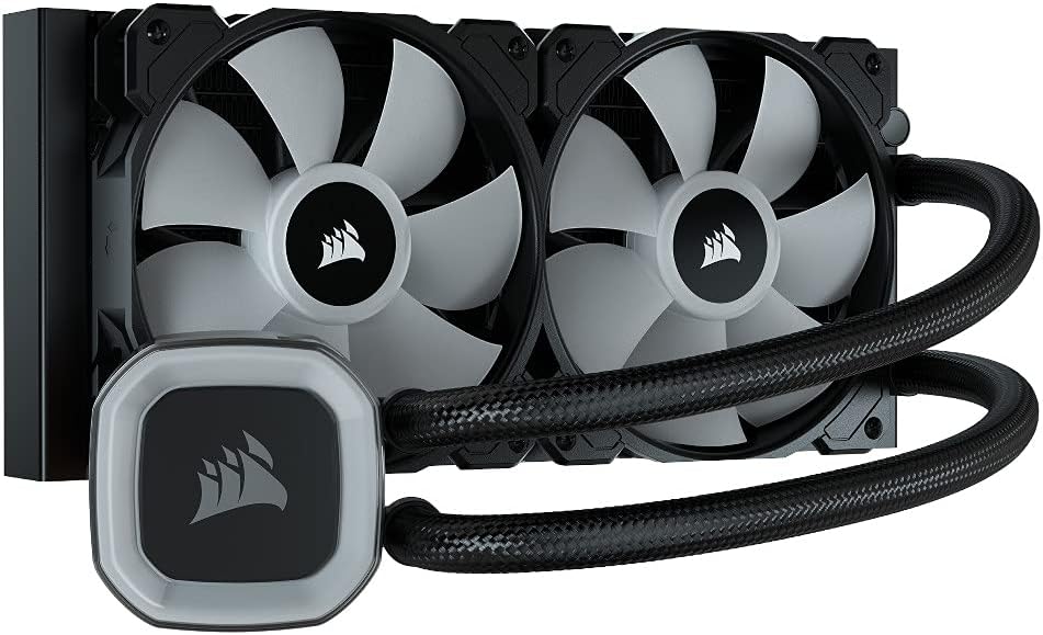 Corsair iCUE H100i RGB Elite 240mm All-in-One Liquid CPU Cooler - Black - High Performance PC Cooling for Gaming & Overclocking - Perfect for High-End Gaming PCs & Workstations