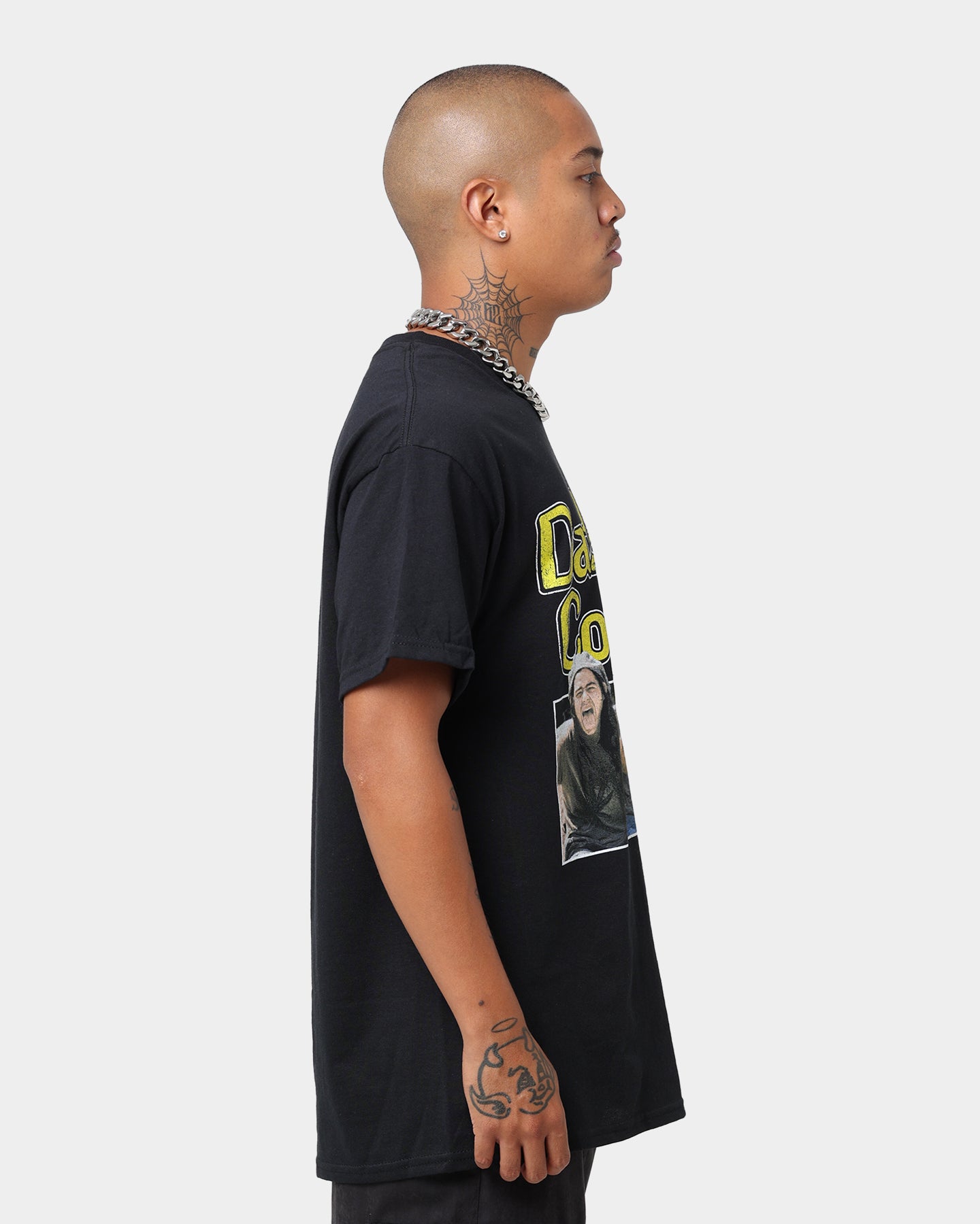 Vintage Washed Black T-Shirt - American Thrift X 420 Dazed And Confused Retro Graphic Tee | Casual Streetwear for Music Festivals & 90s Theme Parties