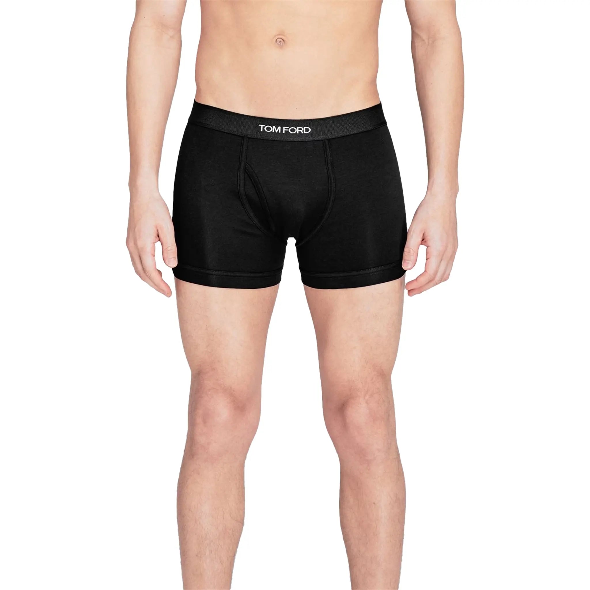 Tom Ford Men's Black Logo Boxer Briefs - Soft Cotton Underwear for Comfort & Style - Perfect for Everyday Wear, Gym & Travel