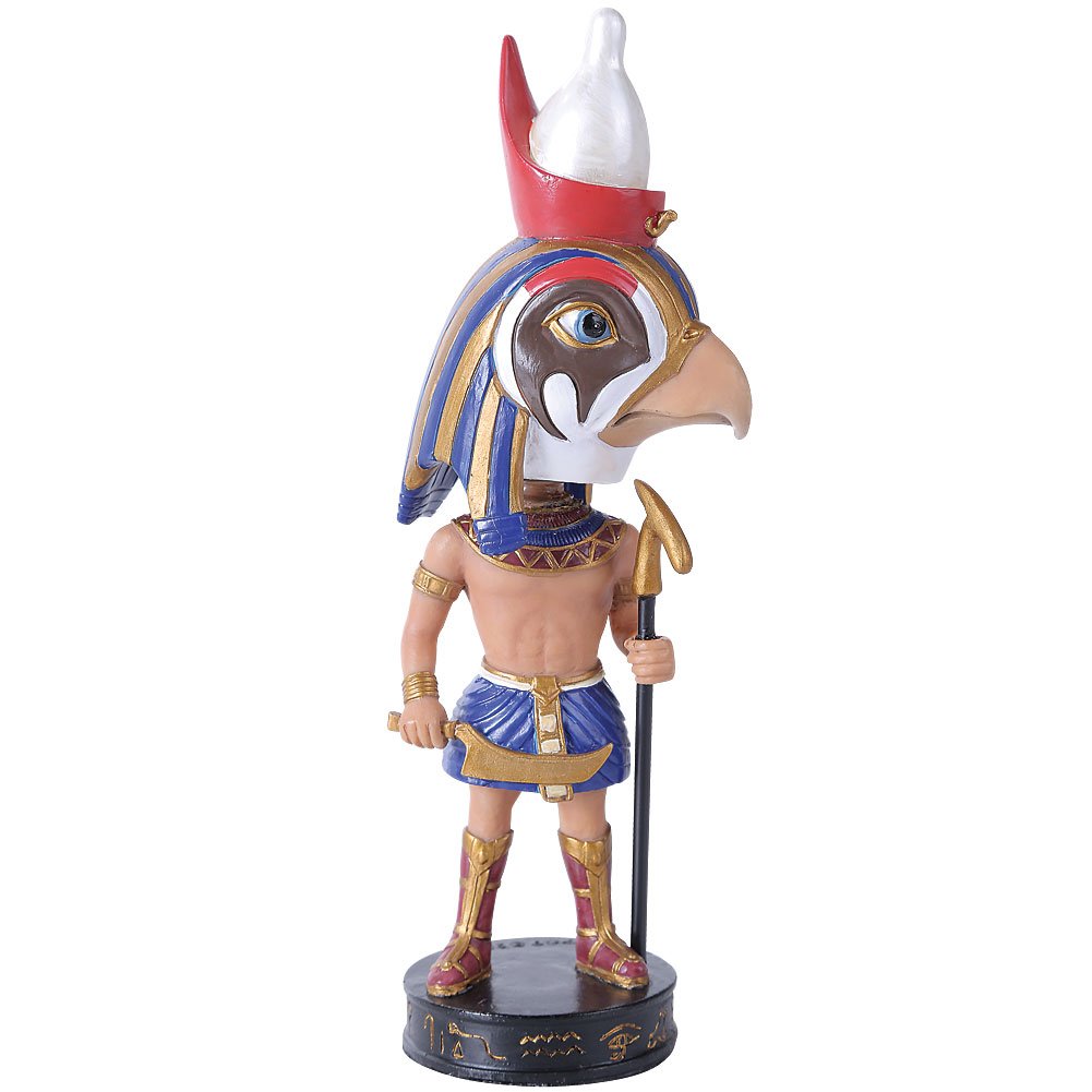 Egyptian Horus Deity Bobblehead - Ancient Egyptian God Collectible Figurine for Home Decor, Office Desk & Gift for Mythology Lovers