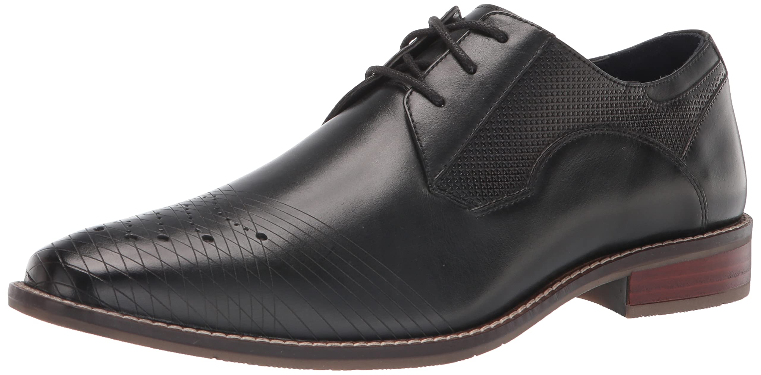 STACY ADAMS Men's Jovian Burnished Leather Oxford Dress Shoes - Classic Formal & Business Attire for Office, Wedding & Special Occasions
