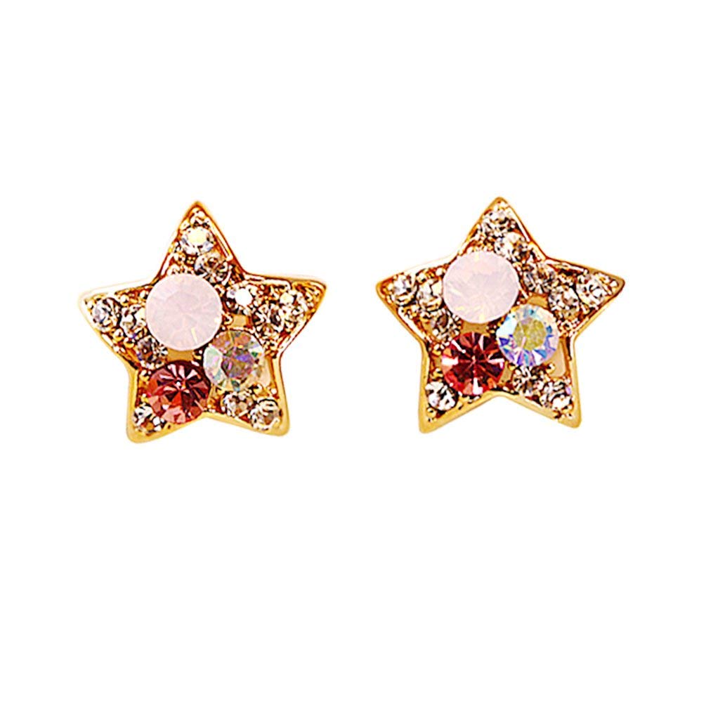 Sparkling Rhinestone Star Stud Earrings for Women - Elegant Party Jewelry for Night Out, Date Night & Special Occasions | Perfect for Evening Events, Weddings & Birthday Gifts | Great for Prom, Cocktail Parties & Anniversary Celebrations | Ideal for Formal Dinners, Holiday Parties & Gift Giving | Stylish Accessories for Christmas, New Year's Eve & Valentine's Day Celebrations