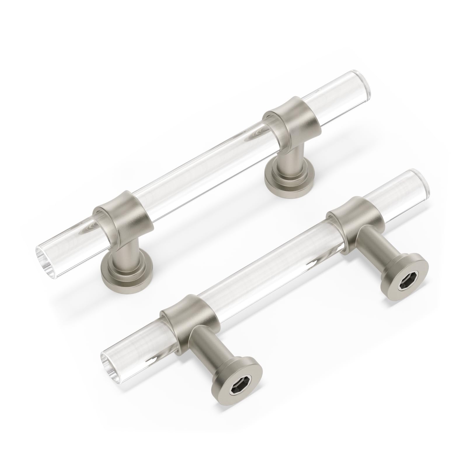 Peaha 50 Pack Brushed Nickel Cabinet Handles - 3