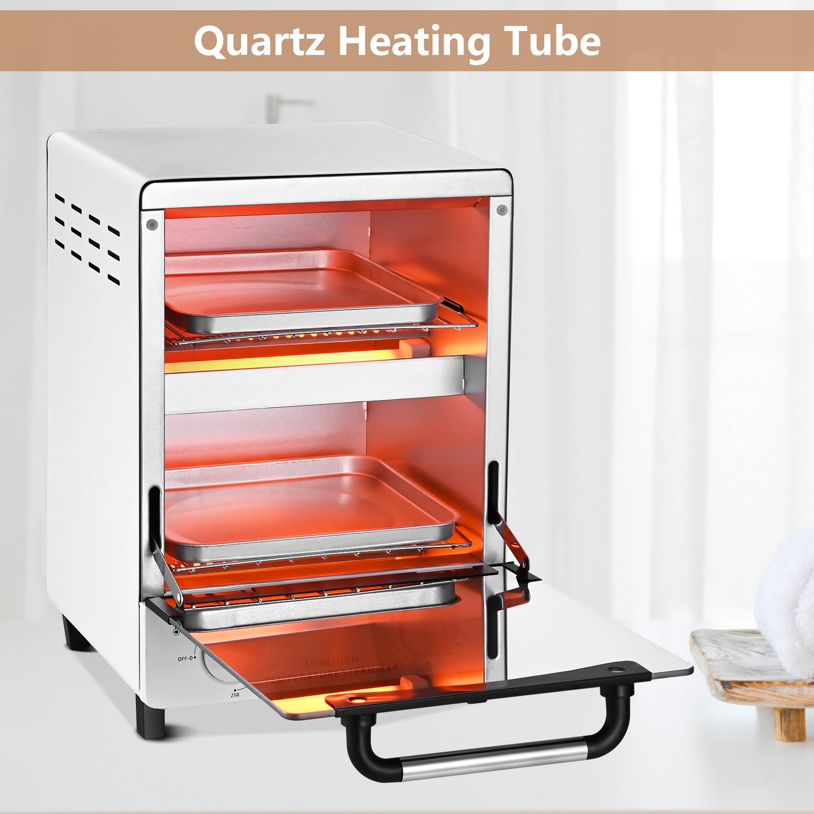 12L 110V High Temperature Dry Heat Sterilizer for Metal & Nail Tools - Portable 2-Layer Sterilization Box for Salon, Manicure & Tattoo Equipment - Perfect for Nail Salons, Barber Shops & Home Use
