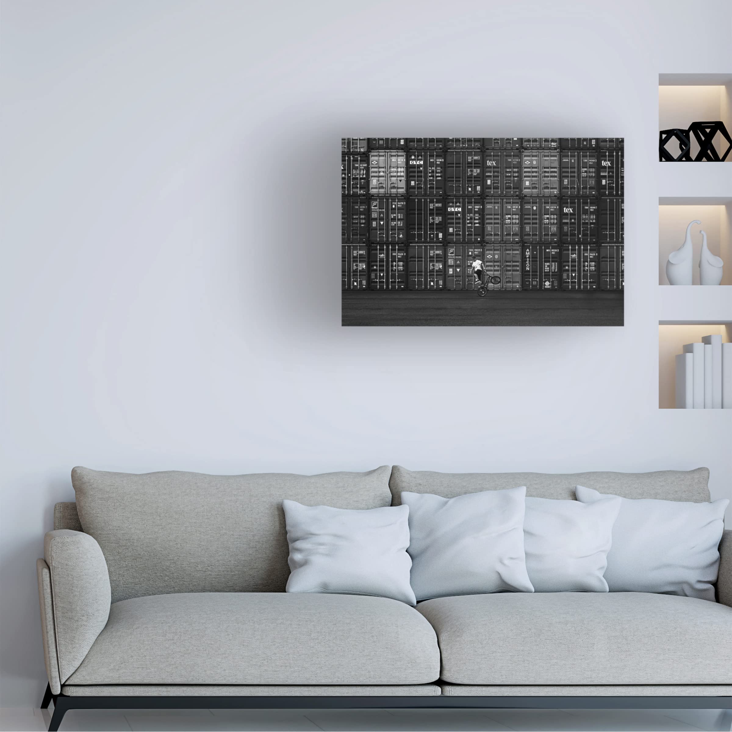Trademark Fine Art 'Container' Canvas Wall Art by Naoki Matsumura - Modern Abstract Painting for Living Room, Bedroom & Office Decor