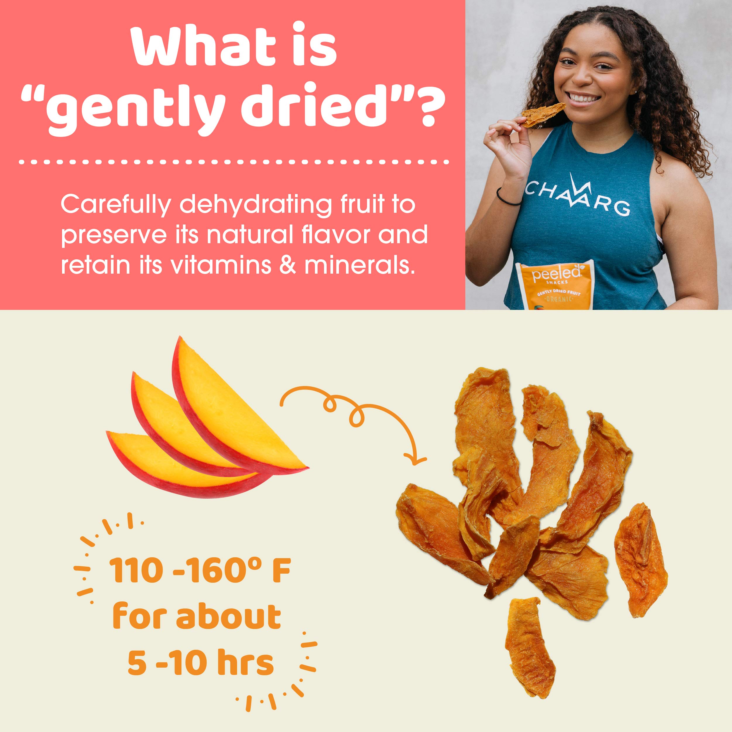 Organic Dried Mango Snacks | Vegan, Gluten-Free, Non-GMO | Healthy On-the-Go Fruit Snack for Work, School & Travel | 2.8 Oz (Pack of 12)