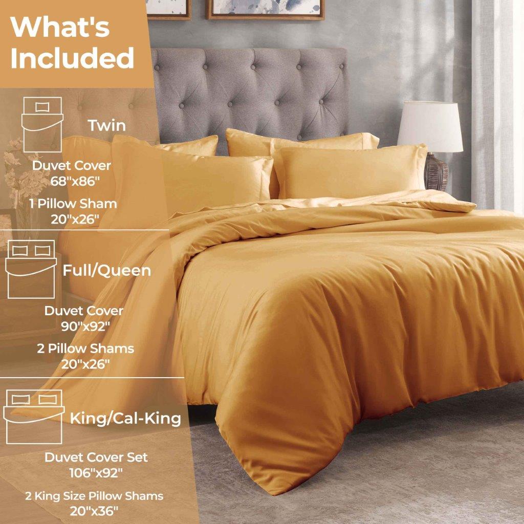 Premium 100% Egyptian Cotton Duvet Cover Set - 300 Thread Count, Breathable & Soft Bedding for All Seasons - Perfect for Master Bedroom, Guest Room & Luxury Hotels