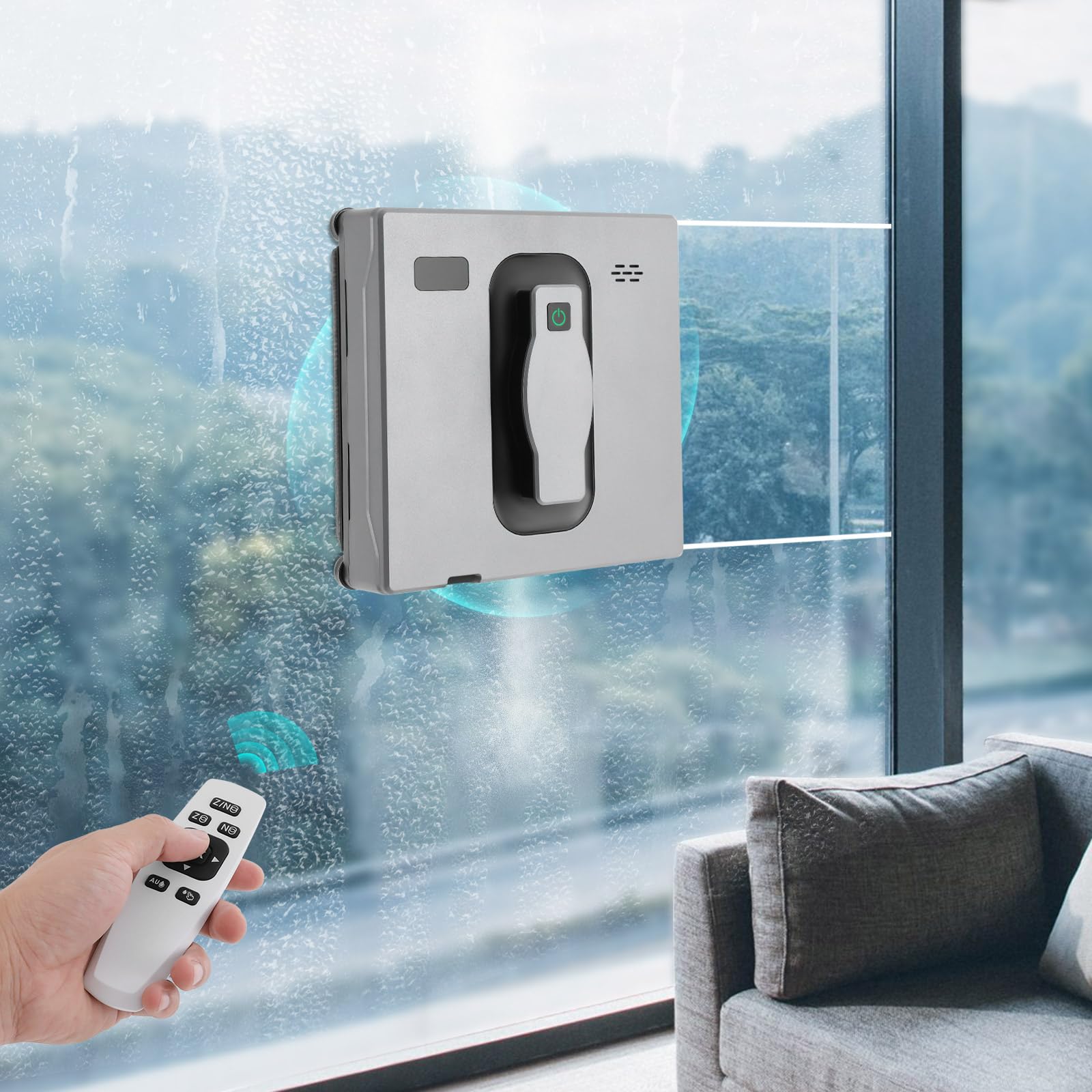 Smart Window Cleaning Robot - Automatic Vacuum Cleaner for Windows with Deep Edge Cleaning - Perfect for Home, Office & High-Rise Buildings