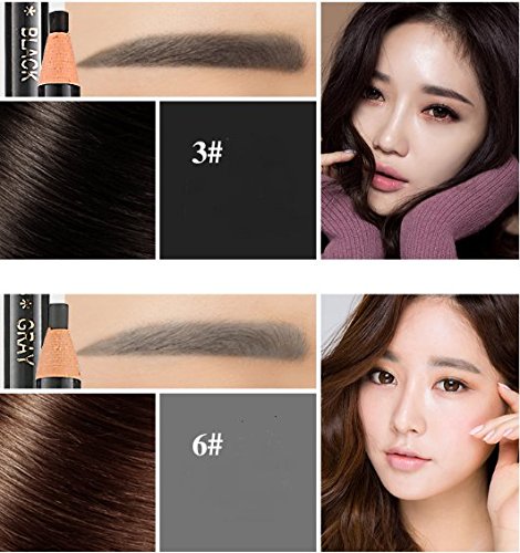 WOIWO 5-Piece Eyebrow Pencil Set - Ultra Fine Sharpening, Waterproof & Sweatproof Eyebrow Makeup Kit with Brush | Perfect for Daily Makeup, Salon Use & Travel Beauty Essentials