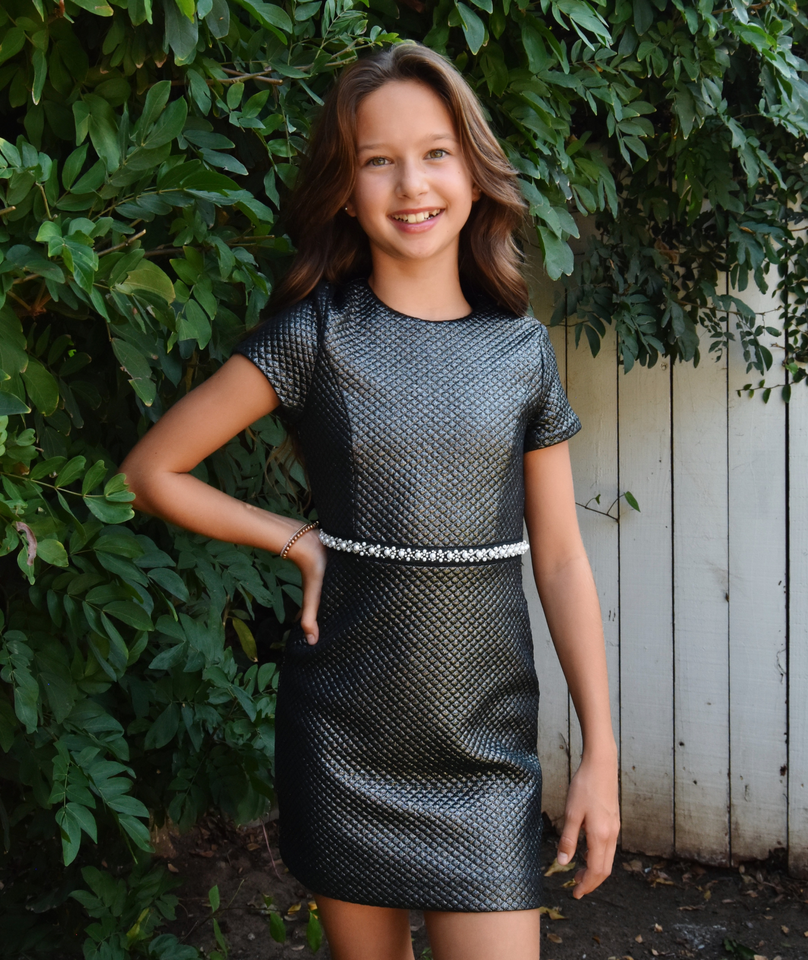 Katie J NYC Girls Sylvie Quilted Dress for Kids - Stylish & Comfortable Outfit for School, Parties & Special Occasions