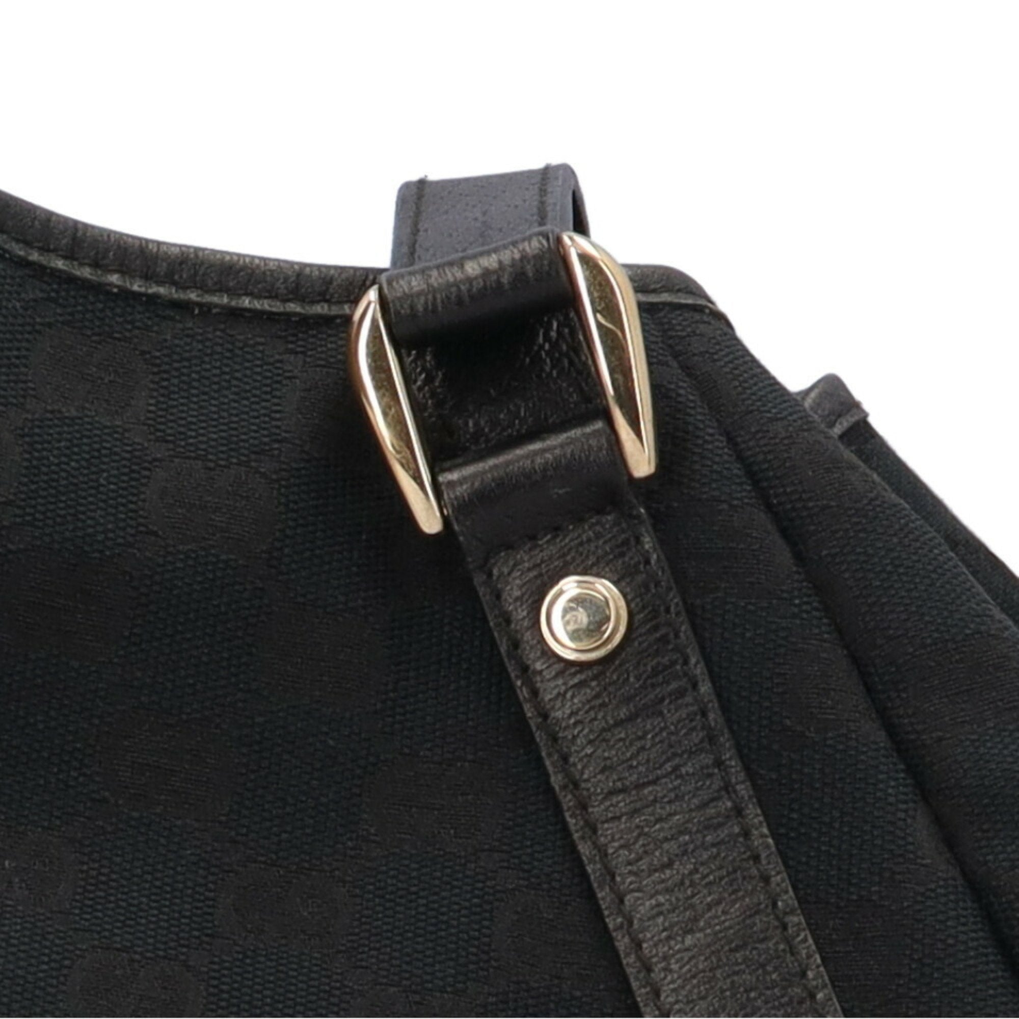 Gucci Black Canvas Shoulder Bag with Adjustable Straps - Stylish Crossbody Purse for Women, Perfect for Work, Travel & Everyday Use