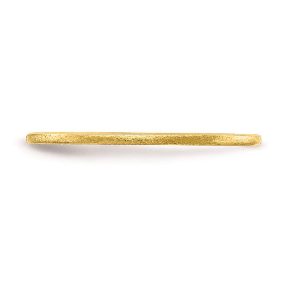The Black Bow 1.2mm 10k Yellow Gold Half Round Satin Stackable Band - Perfect for Everyday Wear, Stacking, and Special Occasions