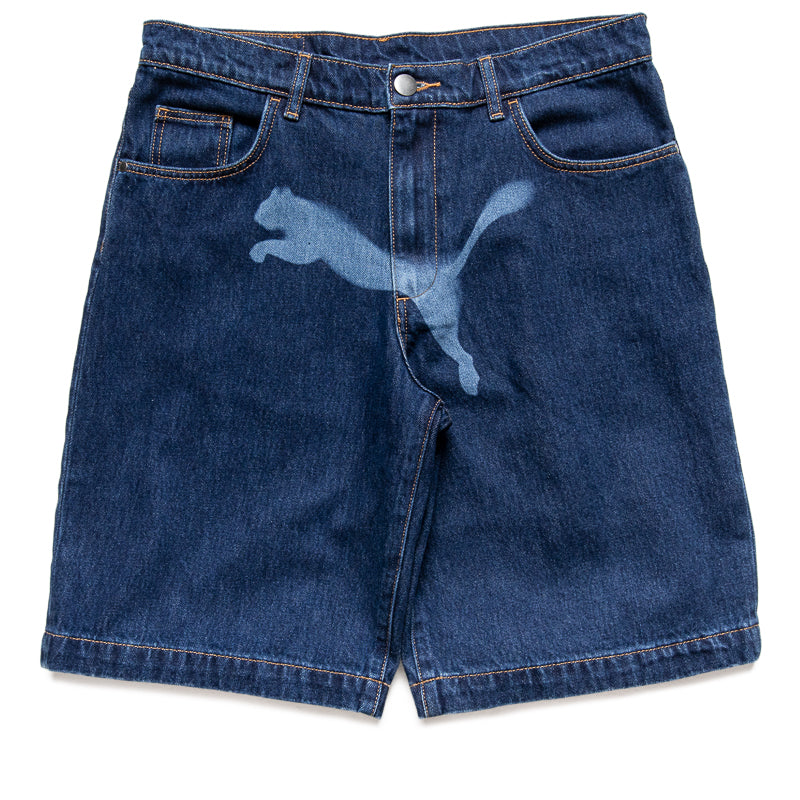 A$AP Rocky x Puma Denim Shorts for Men - Dark Blue Denim Casual Shorts for Streetwear & Summer Outfits