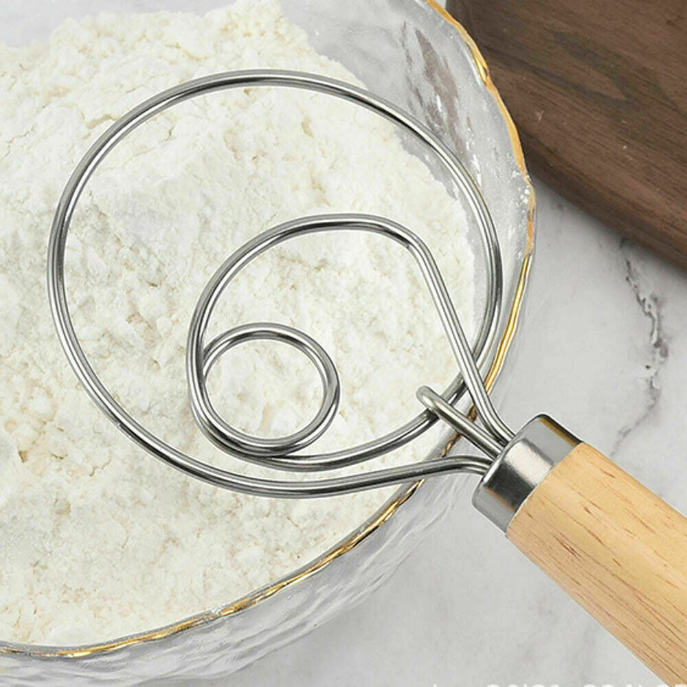 13-Inch Stainless Steel Large Wire Whisk - Heavy Duty Dough Mixer for Baking, Cooking & Bread Making - Perfect for Kitchen, Restaurants & Home Bakers