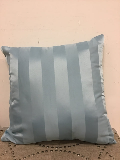 17x17 Blue Stripe Decorative Throw Pillow Cover - Soft Cotton Cushion for Sofa, Bed, Chair & Home Decor