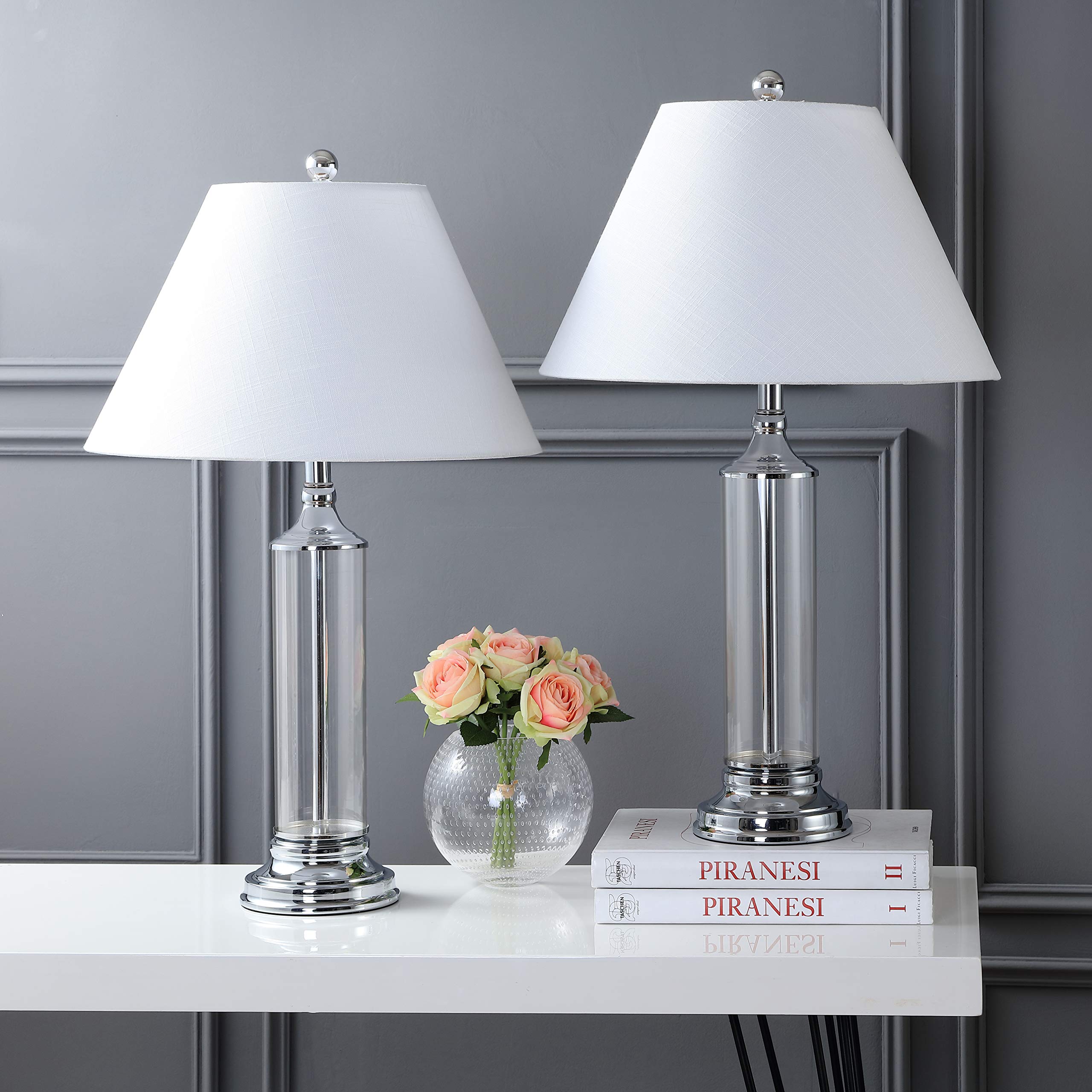 Jonathan Y JYL4014A-SET2 Set of 2 Modern Glass LED Table Lamps - 29