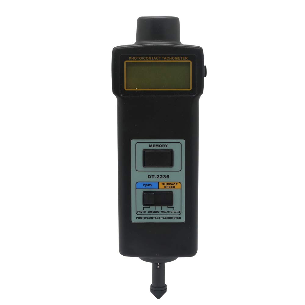 DT-2236 Digital Tachometer - Laser & Contact Photo Tachometer for RPM & Surface Speed Measurement | Perfect for Industrial, Automotive & DIY Projects