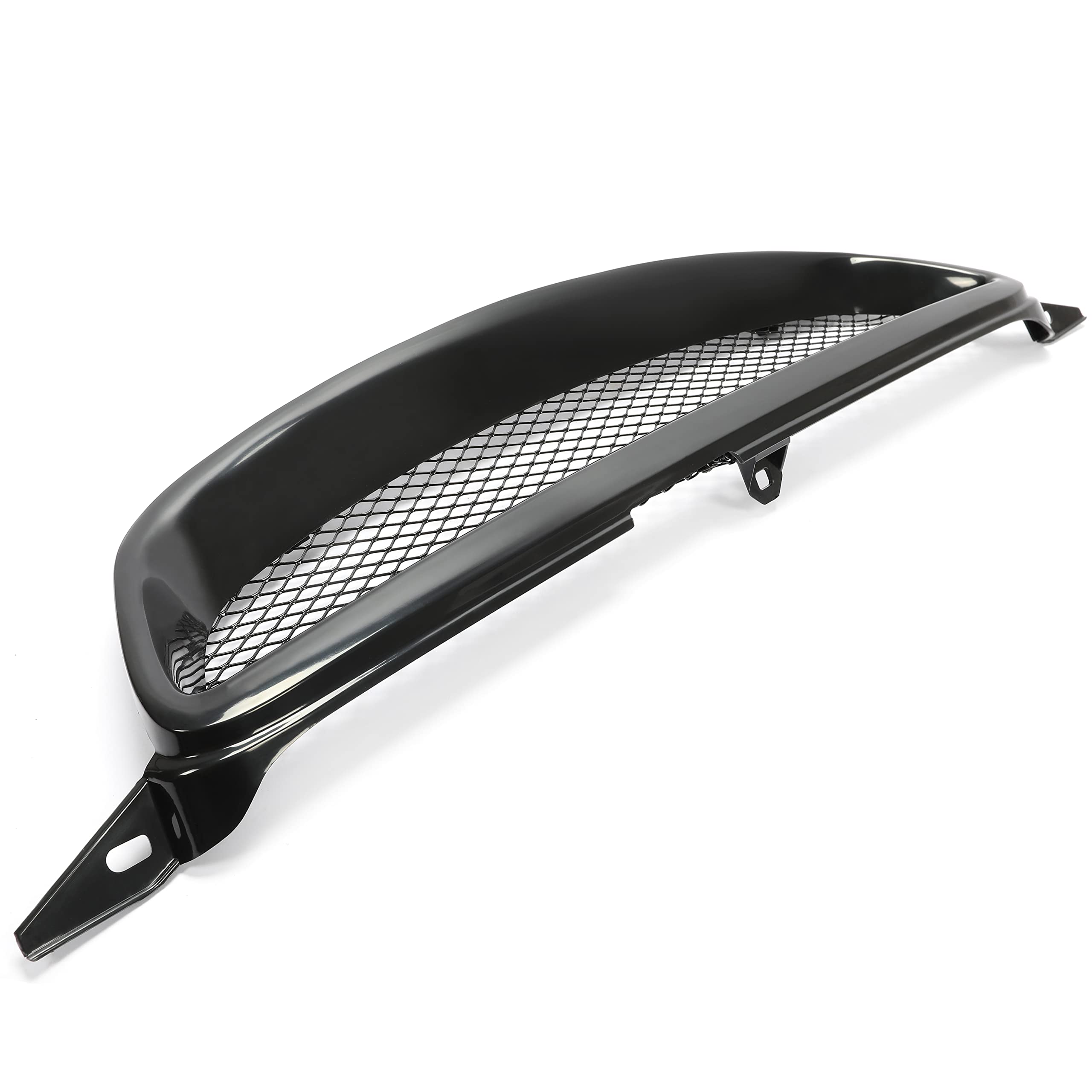 HECASA Black Powder Coated Front Bumper Grill for 2003-2007 Toyota Corolla CE LE S XRS 4-Door | Hood Mesh Grille Replacement | Enhances Vehicle Style & Protection