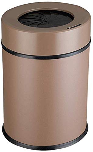BYCDD Smart Induction Trash Can - Automatic Sensor Waste Bin with Silent Closure & Infrared Technology - Kitchen, Bathroom, Bedroom, Office Garbage Can (Brown) - Perfect for Hands-Free Disposal in Home, Restaurant, or Hotel