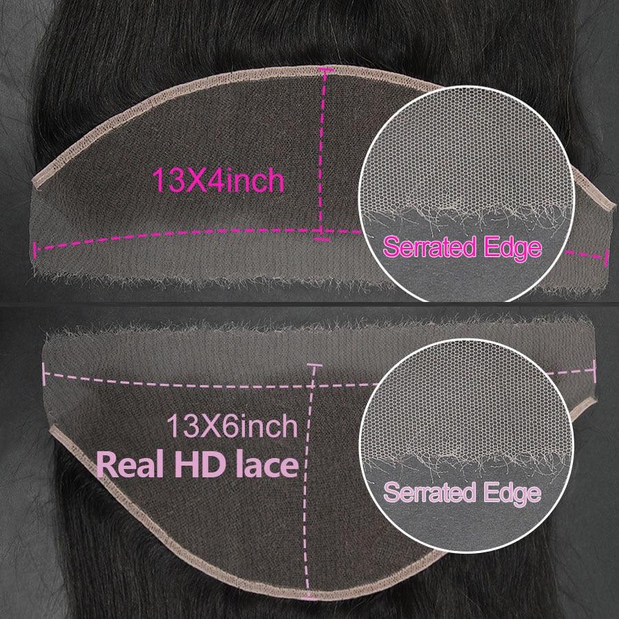 Premium HD Lace Frontal - 13x6 13x4 5x5 2x6 Straight Lace Closure Pieces with Raw Human Hair for Natural Look | Perfect for Protective Styles, Wig Making & Everyday Wear