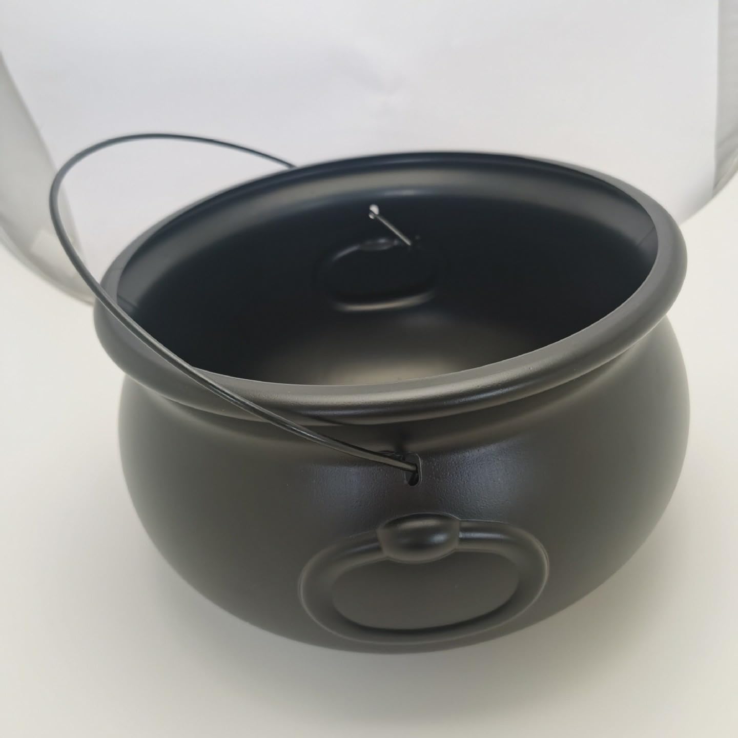 12.6 Inch Large Black Witch Cauldron Candy Bowl with Handle - Halloween Party Decor for Trick or Treat, Candy Display & Spooky Home Decorations